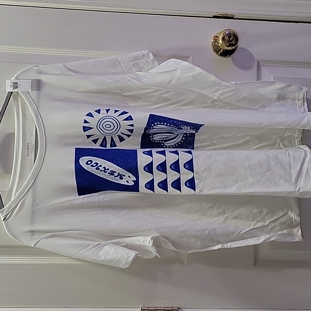 NWT Old Navy Plus Size White Mexico Graphic T-Shirt Size 3X